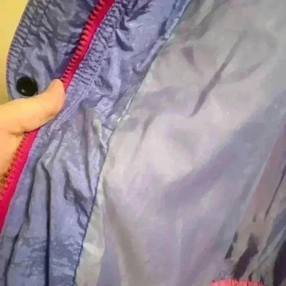 Vintage 90s Natural Sport Colorbock Windbreaker Pink and Purple Size L - Picture 16 of 16